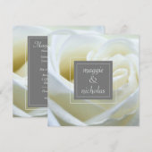 White Rose Wedding Kaart (Voorkant / Achterkant)