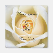 White Rose Wedding Magnet (Voorkant)