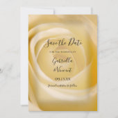 White Rose Wedding Save the Date Announding Kaart (Voorkant)