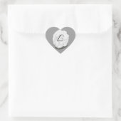 White Rose Wedding Seals, Monogram Stickers (Tas)