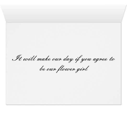 White Rose, wees alsjeblieft onze Bloemenmeisje (Binenzijde Horizontaal (Onderkant))