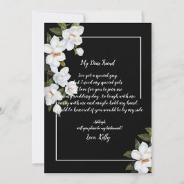  White Rose wordt mijn bruidsmeisje Kaart