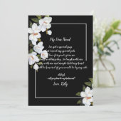  White Rose wordt mijn bruidsmeisje Kaart (Staand voorkant)