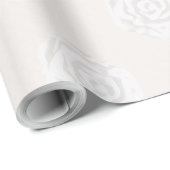 White Rose Wrapping Paper Cadeaupapier (Rol Hoek)