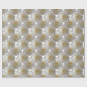 White Rose Wrapping Paper Romantic Roos Paper Cadeaupapier (Vlak)