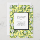 White Rose Yellow Photo Afstuderen Aankondiging (Achterkant)