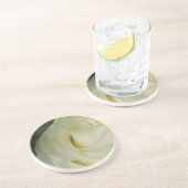 White Rose Zandsteen Onderzetter (Zijkant)