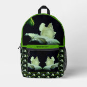 White Rosebud Flower Personalized Bedrukte Rugzak (Voorkant)