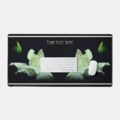 White Rosebud Flower Personalized Bureaumat (Keyboard & Muis)