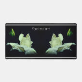 White Rosebud Flower Personalized Bureaumat (Voorkant)