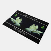 White Rosebud Flower Pesonalized Deurmat (Schuin)