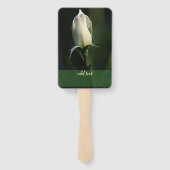 White Rosebud Handwaaier (Achterkant)