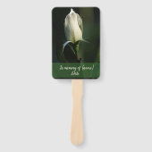 White Rosebud Handwaaier (Voorkant)