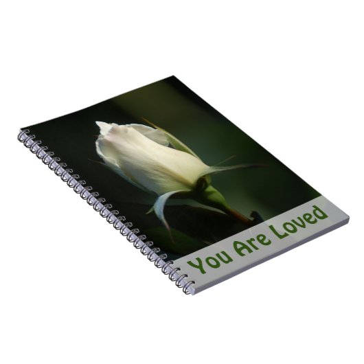 White Rosebud Notitieboek (Rechterzijde)