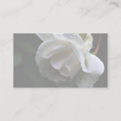 White Rosebud Raindrops Floral Visitekaartje (Achterkant)