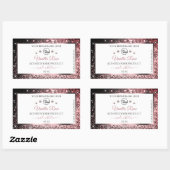 White Rosegold Glitter Product Label Logo Diamonds (Vel)