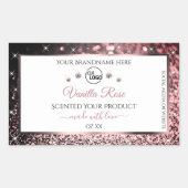 White Rosegold Glitter Product Label Logo Diamonds (Voorkant)
