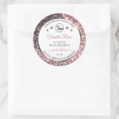 White Rosegold Glitter Product Label Logo Diamonds (Tas)