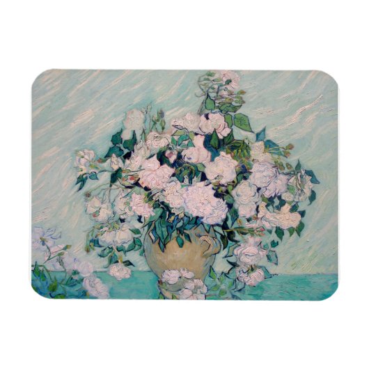 White Roses-1890-Vincent van Gogh Magneet (Horizontaal)