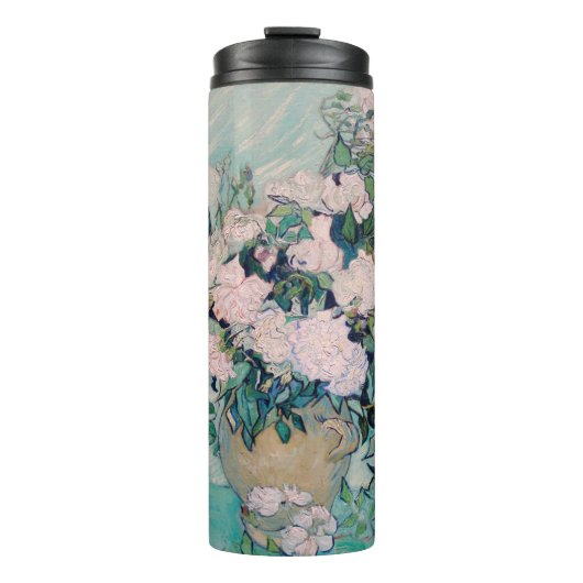White Roses-1890-Vincent van Gogh Thermosbeker (Voorkant)