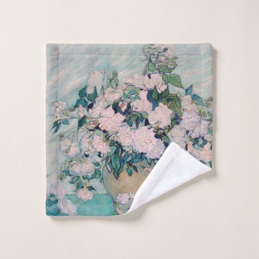 White Roses-1890-Vincent van Gogh Washandje (Wasdoekje)