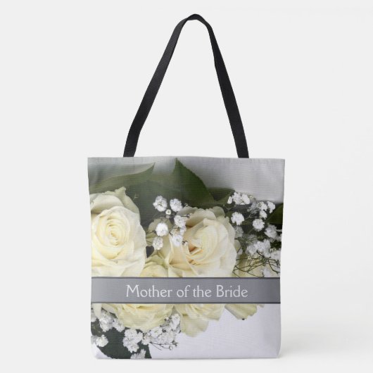 White Roses All Over Print Tote Bag (Voorkant)
