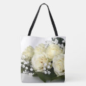 White Roses All Over Print Tote Bag (Achterkant)