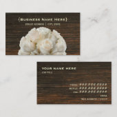 White Roses and Barnwood Biz Card Visitekaartje (Voorkant / Achterkant)