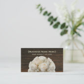 White Roses and Barnwood Biz Card Visitekaartje (Staand voorkant)