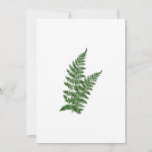 White Roses and Ferns Wedding Kaart (Achterkant)