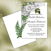 White Roses and Ferns Wedding