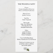 White Roses and Ferns Wedding Programme Programmakaart (Achterkant)