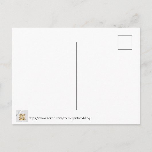 White Roses and Ferns Wedding Save the Date Aankondigingskaart (Achterkant)