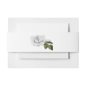 White Roses and Ferns Wedding Uitnodigingen Wikkel (Voorkant Voorbeeld)