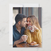 White Roses and Hydrangeas Floral Save the Date (Achterkant)