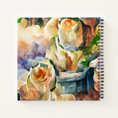 White Roses Aquarela Notitieboek (Achterkant)