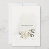 White Roses Baby Announcement Kaart (Achterkant)