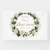 White Roses & Baby’s Breath Spandoek (Horizontaal)