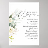 White Roses Baby shower Poster (Voorkant)