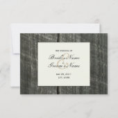 White Roses & Barnwood Wedding Save the Date (Achterkant)