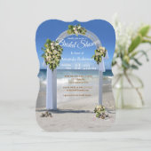 White Roses Beach Vrijgezellenfeest Kaart (Staand voorkant)