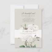 White Roses Bereavement - Hartelijk dank Kaart (Voorkant)