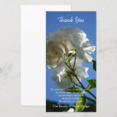 White Roses Blue Sky Sympathie Bedankt voor je fot (Voorkant / Achterkant)