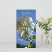 White Roses Blue Sky Sympathie Bedankt voor je fot (Staand voorkant)