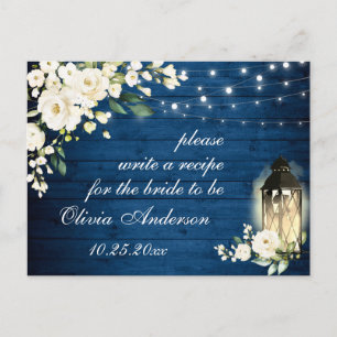 White Roses Blue Wood Vrijgezellenfeest Recipe Kaa Briefkaart