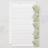 White Roses Border 1 Lined Writing Paper Briefpapier (Voorkant)