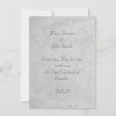 White Roses Bouquet Wedding Invitation Kaart (Achterkant)