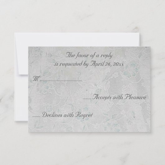 White Roses Bouquet Wedding RSVP (Achterkant)