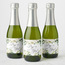 White Roses Bridesmaid-voorstel Pop om ja te zegge