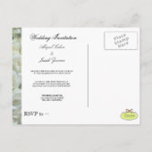 White Roses bruiloft uitnodiging Briefkaarten (Achterkant)